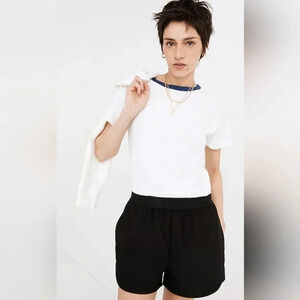 Madewell MWL Always Pull-On‎ Shorts Black Size Large Comfy Loungewear Pockets